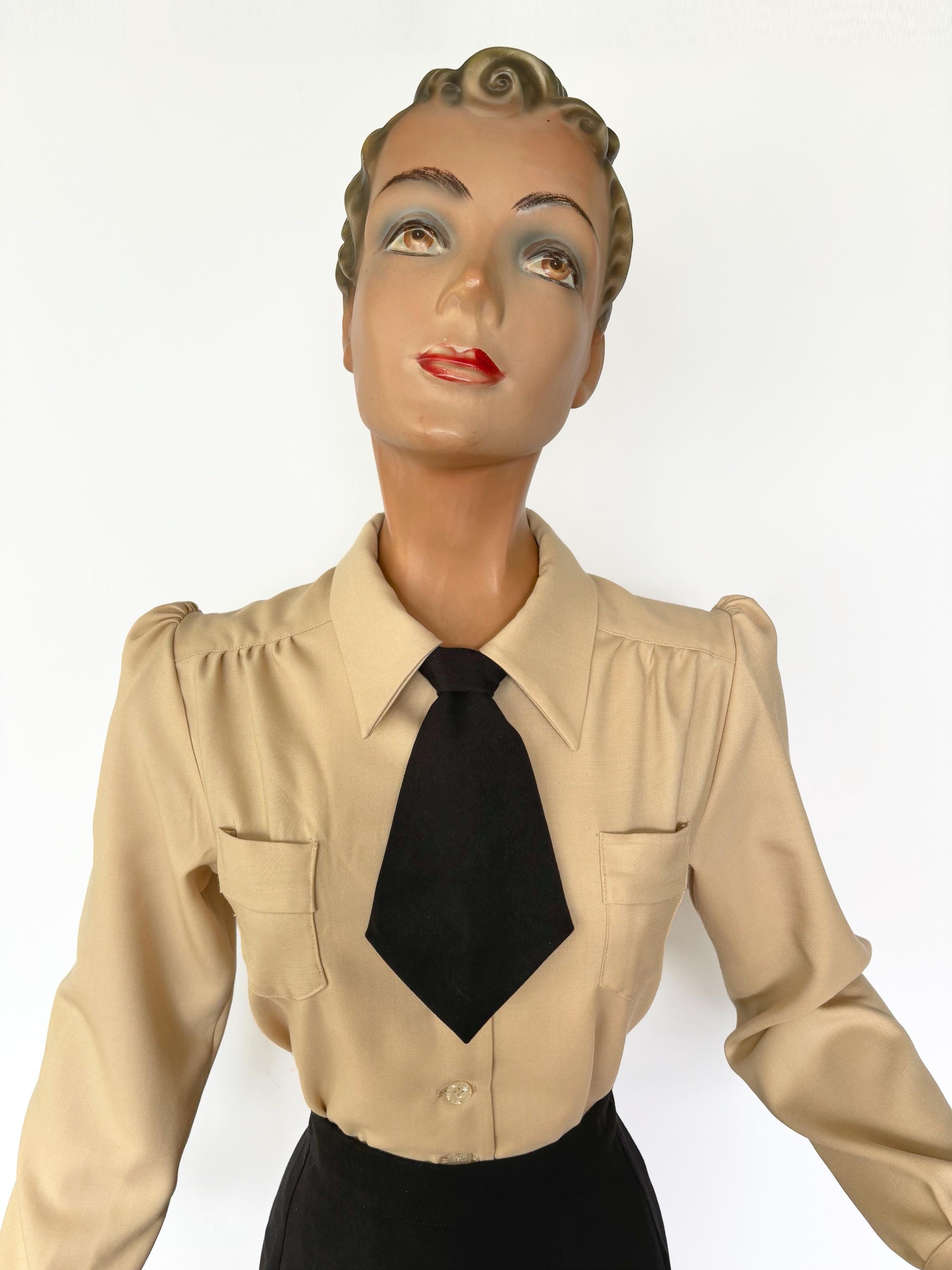 1930s/40s Style Women's Tie - Velcro Closure - Various Colors