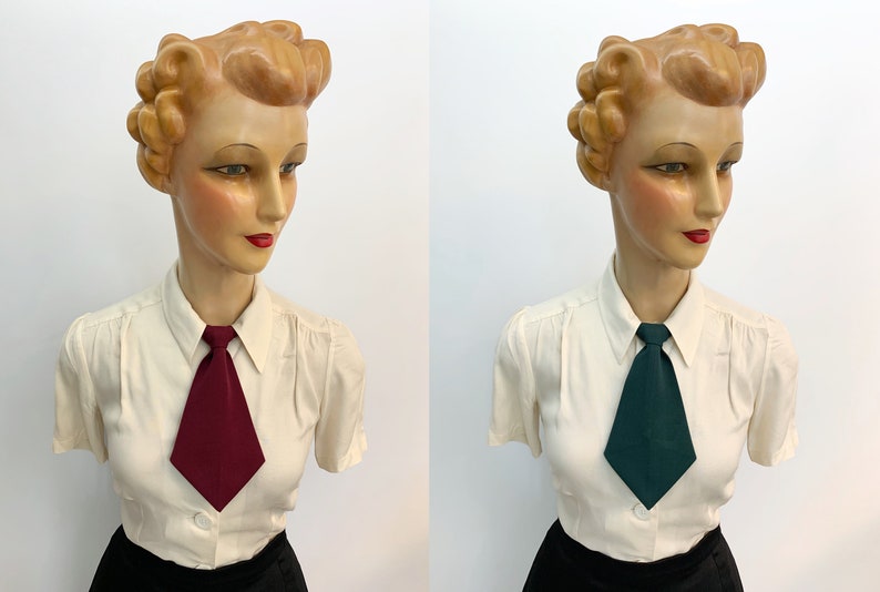 Cravate style années 1930/1940 Cravate femme image 1