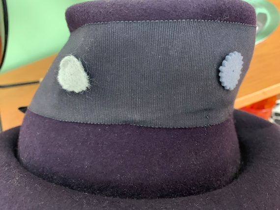 1940s Henry Pollak New York Creation Purple Hat - image 9