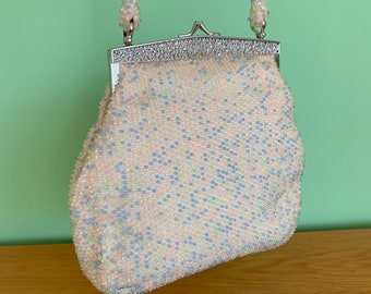 Handtasche mit Blasenperlen aus den 1950er/1960er Jahren