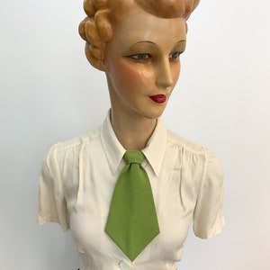 Cravate style années 1930/1940 Cravate femme Light Green