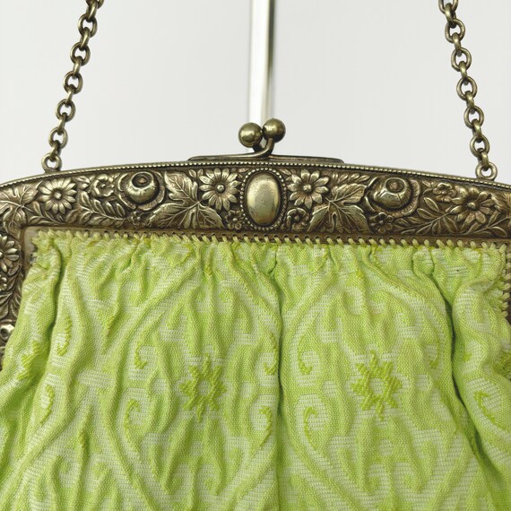 1920s/30s Green Structured Alpacca Purse - image 8