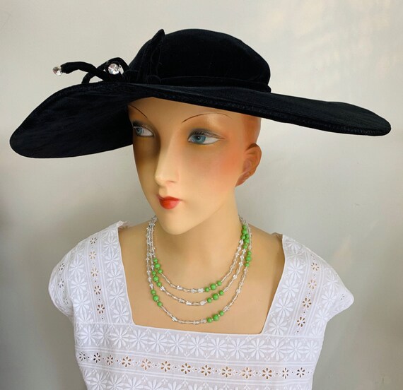 1930s / 1940s Roberta Bernays Black Velvet Cartwhe
