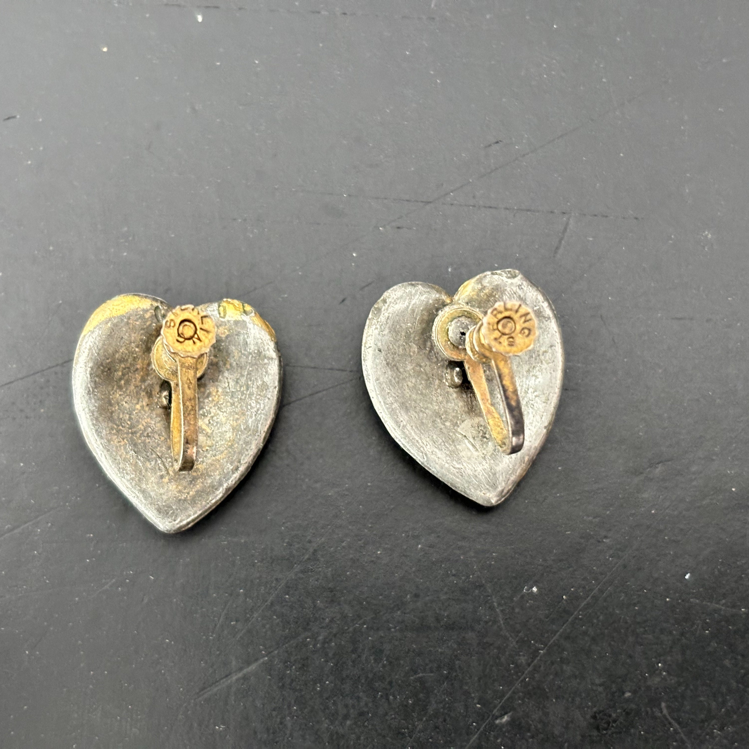 Boucles D'oreilles à Vis Argent Massif Années 1930 - Bijou Créateur Rare - Occasion