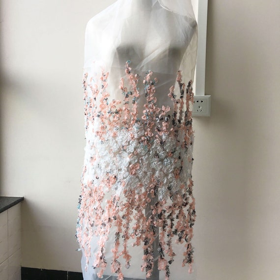 Black Floral Lace Fabric Dress Making// Clothing DIY 150cm wide.Sold by0.5 Meter