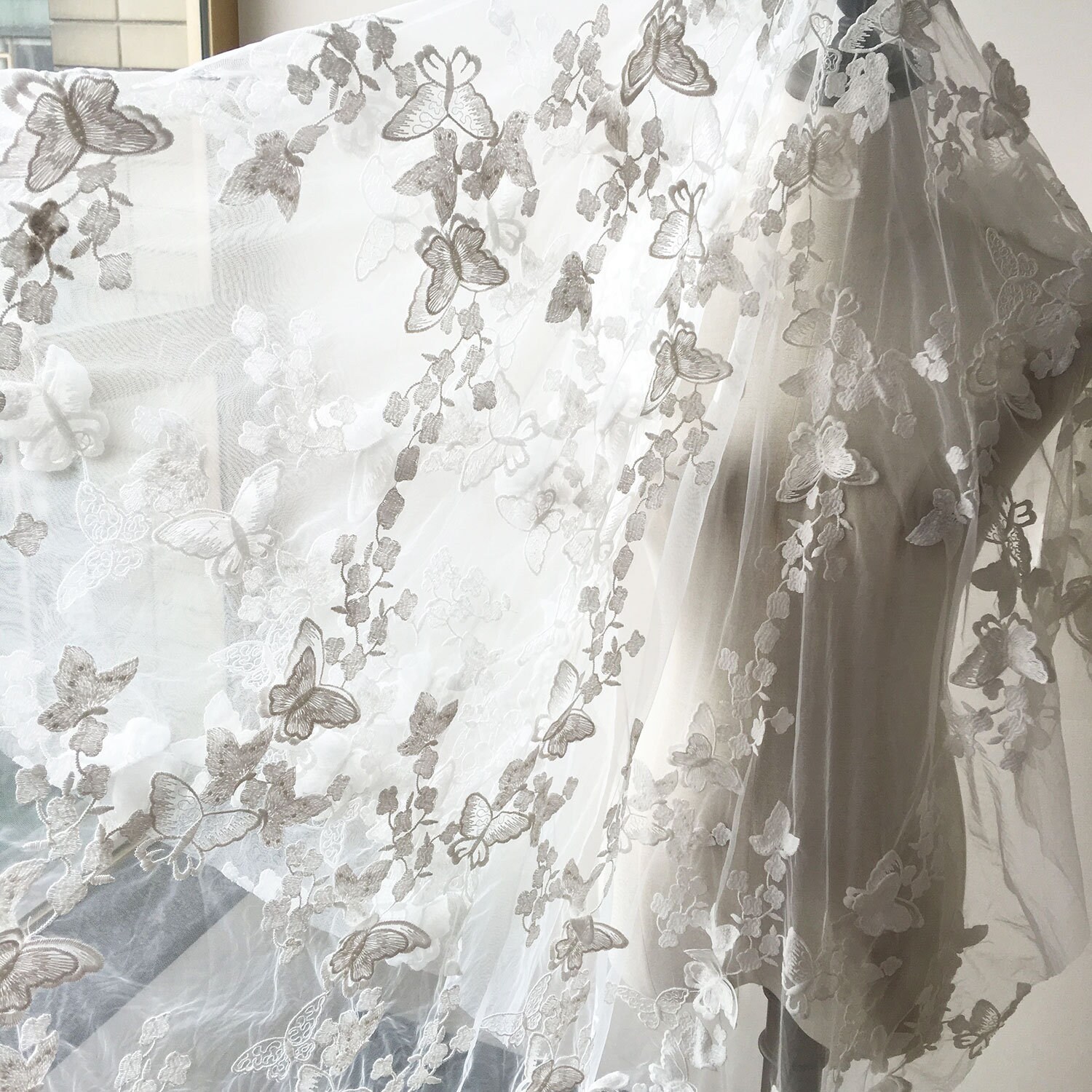 3d butterfly wedding dress