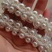Pearl Trim, Beaded Pearl Trim for dress, jewelry trim, wedding trim of gown, bridal sashes, bridal shoes, craft, 1 Yard