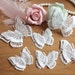 Black Butterfly Organza Applique, Wedding Lace Applique, Bridal lace Applique for gown, garter, sash, head pieces, veil, 3pcs