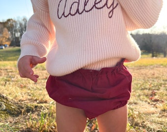Personalized Embroidered Baby Sweater, Toddler Sweater with Name, Baby Name Sweater, Cute Cozy Kid Sweater for Kids, Custom Sweater