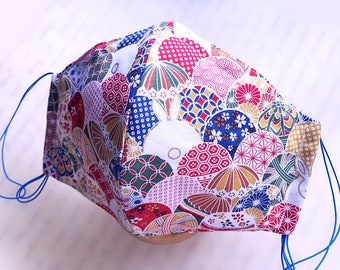Adult Fabric Cotton Handmade Mask - 3 Layers Mask- Reusable Mask, Filter Slot, Non-woven, Cooling Effects Double Gauze