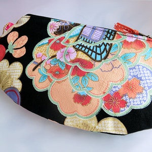 Japanese Sakura Zipper Purse, Clutch Purse, Cosmetic Purse, Pencil Case image 2