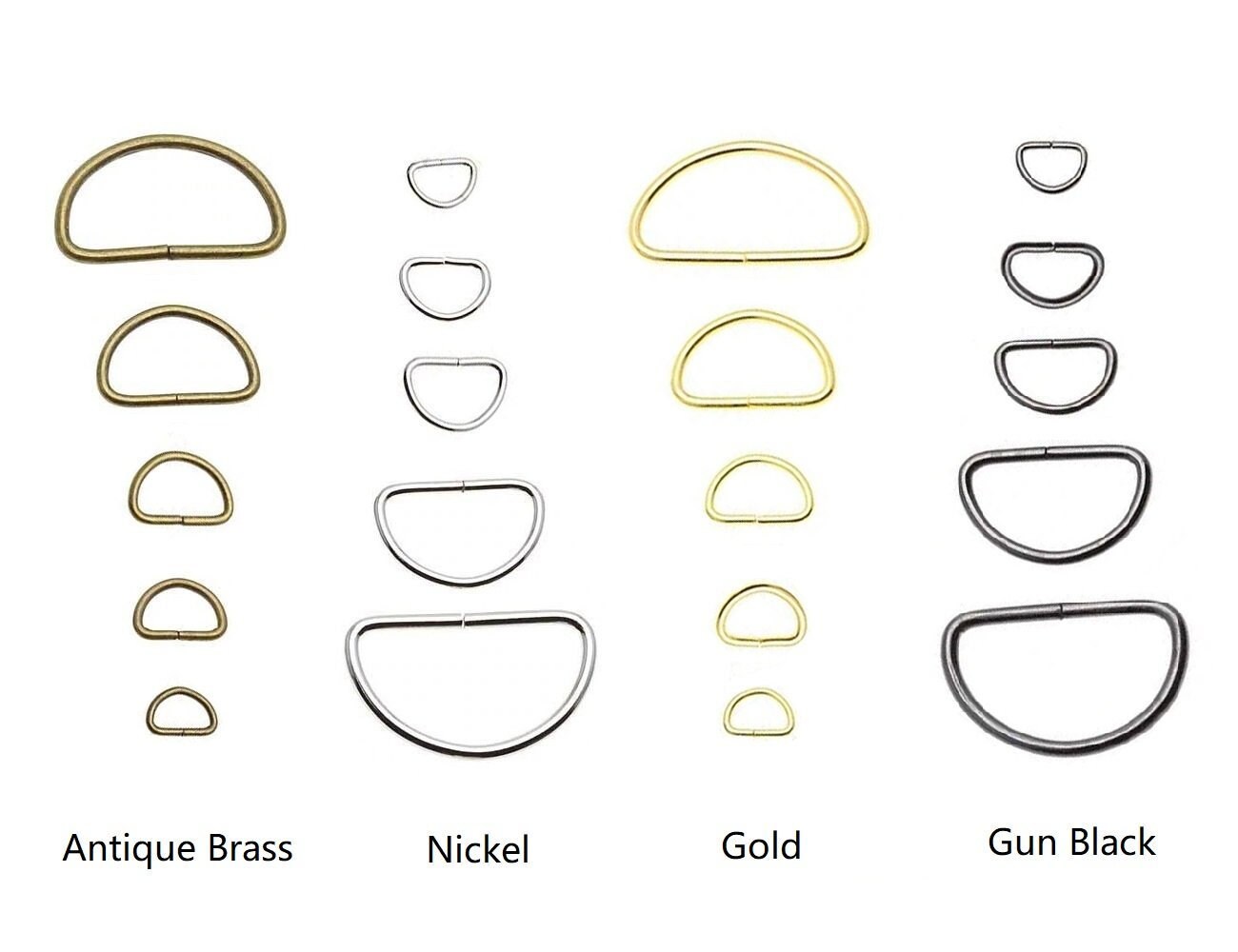 Welded D-Rings in Nickel Plated Steel - Wholesale Options