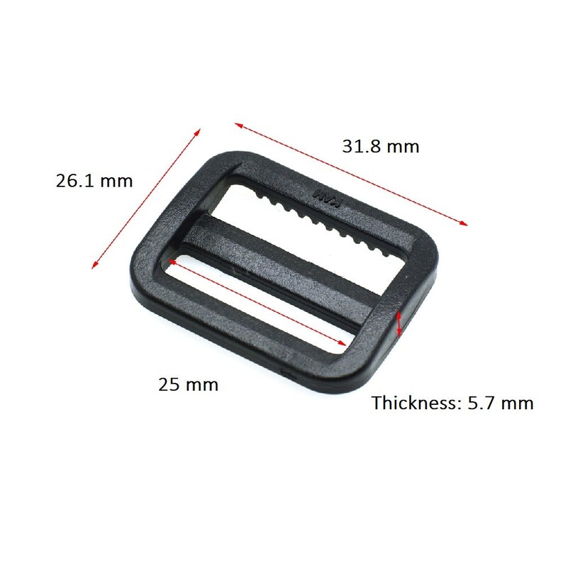 Wholesale Slider Triglide Adjuster Buckles Backpack Bag Straps Black
