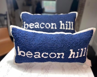 Custom Name Pillow, Rug Hooked Pillow