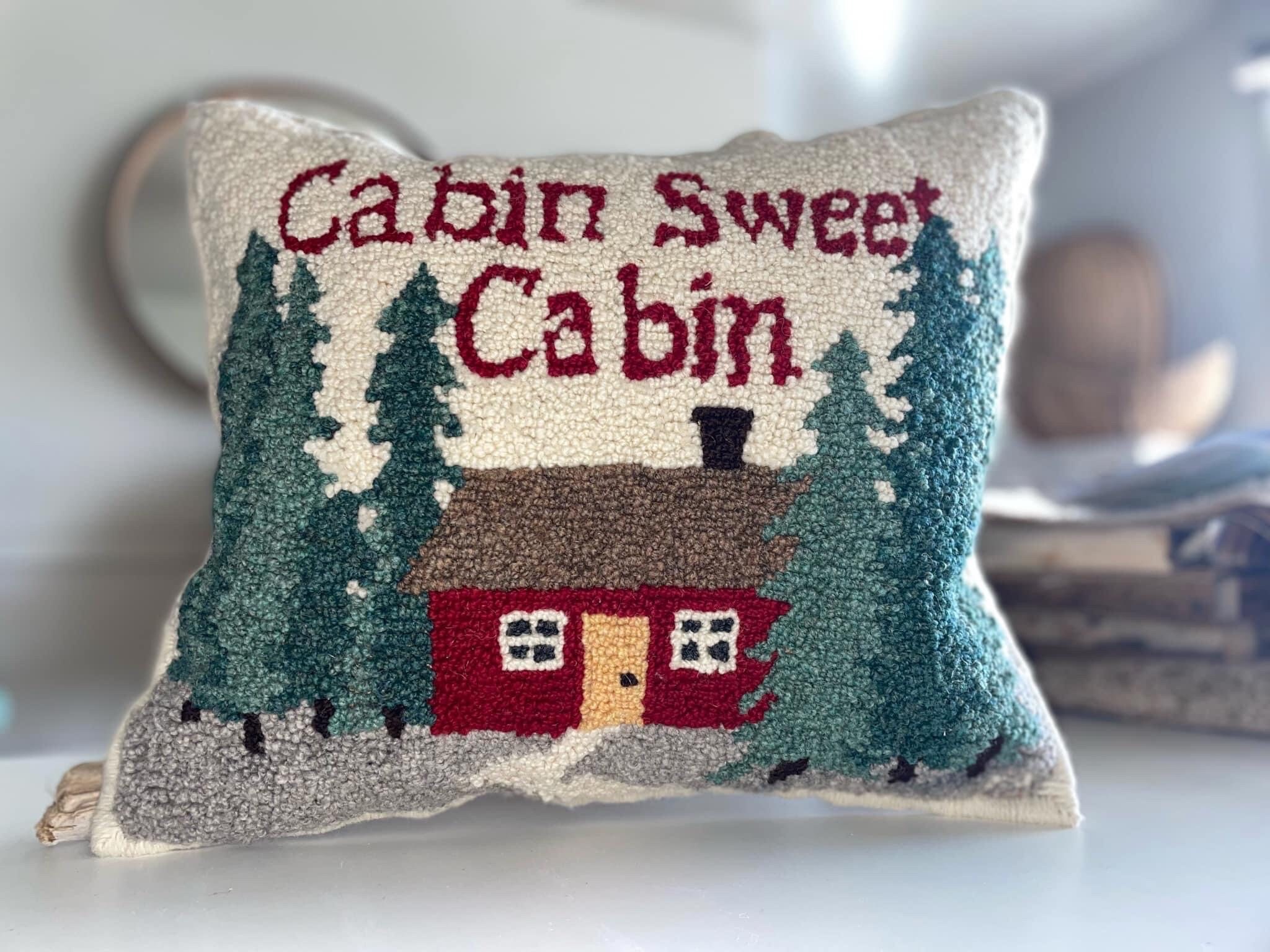 Hooked wool cheap throw pillows