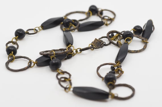 Boucles D'Oreilles Vintage Marc Labat - Résine Style Ambre - Longueur 6 Cm - Occasion