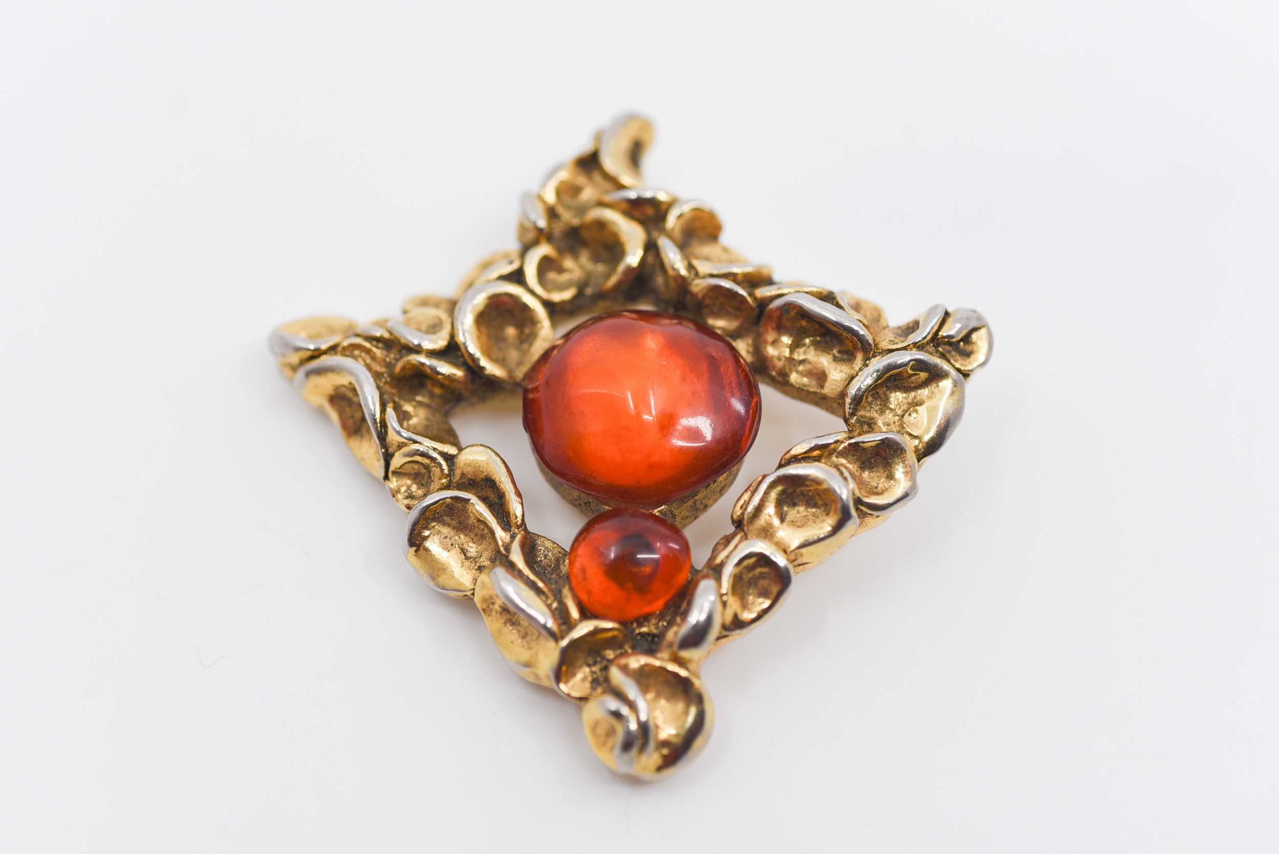 Broche Vintage Dorée Comptoirs De La Banquise - Haute Couture - Occasion