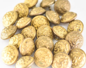 軍服ボタン – ロシア帝国 1829–1862 – 手榴弾シンボル – トレブル金箔