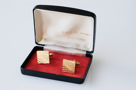 cufflinks french gold tone metal dandy fashion mid
