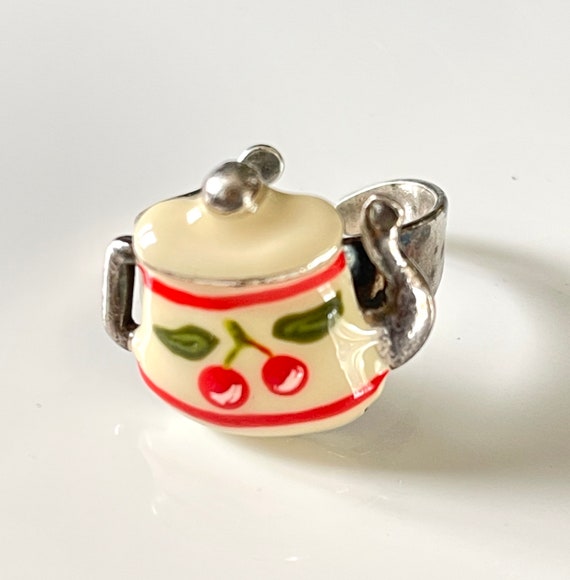 rings earring set owl teapot motif stamp TARATATA… - image 5