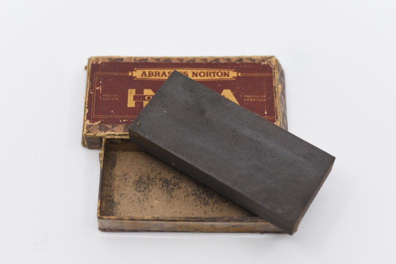 Vintage Sharpening Stone NORTON India Oilstone Abrasive Etsy
