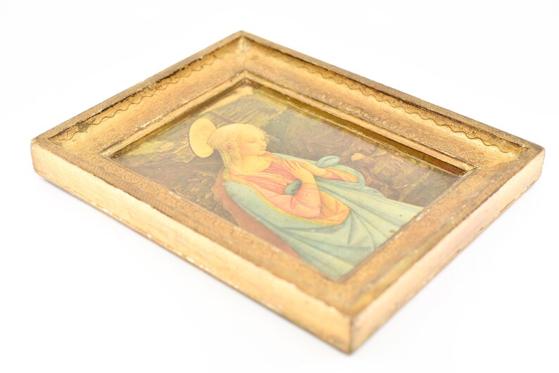 Religious Wall Art French Vintage Virgin Mary Lady Of Grace Etsy