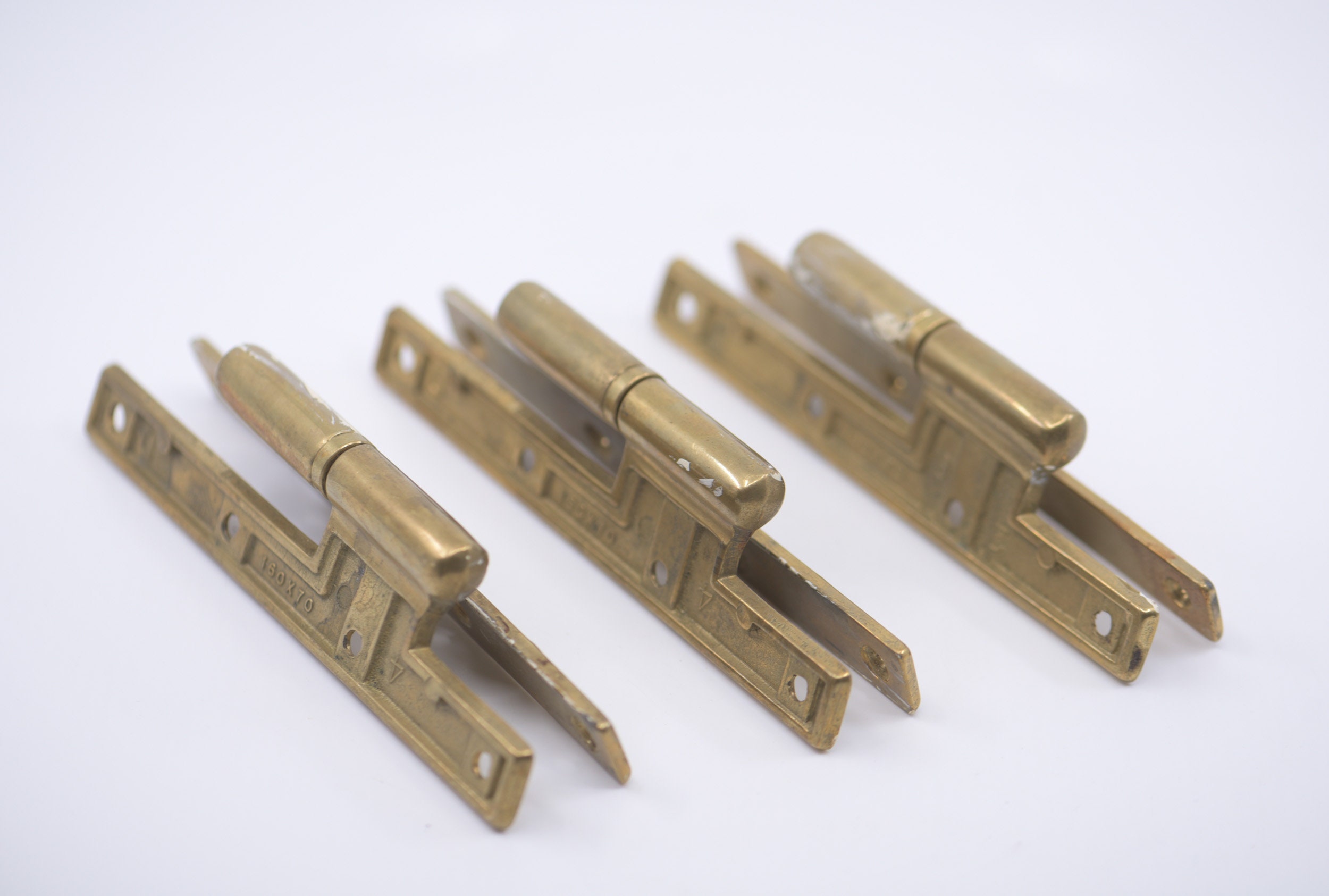 french door hinge antique brass vintage metal salvage reclaim hardware