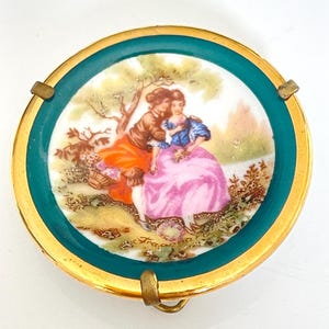 antique limoges miniature porcelain plate signed Chaufriasse objets d&#39;art collectible cabinet display collectible French vintage plate rare