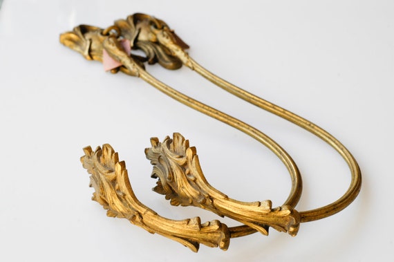 Curtain Tie Backs French Antique Drapery Hardware Gilded Etsy