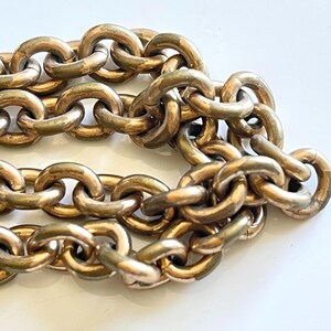 Collier Fantaisie Vintage Gros Maillons Dorés - Accessoire Rétro Ancien