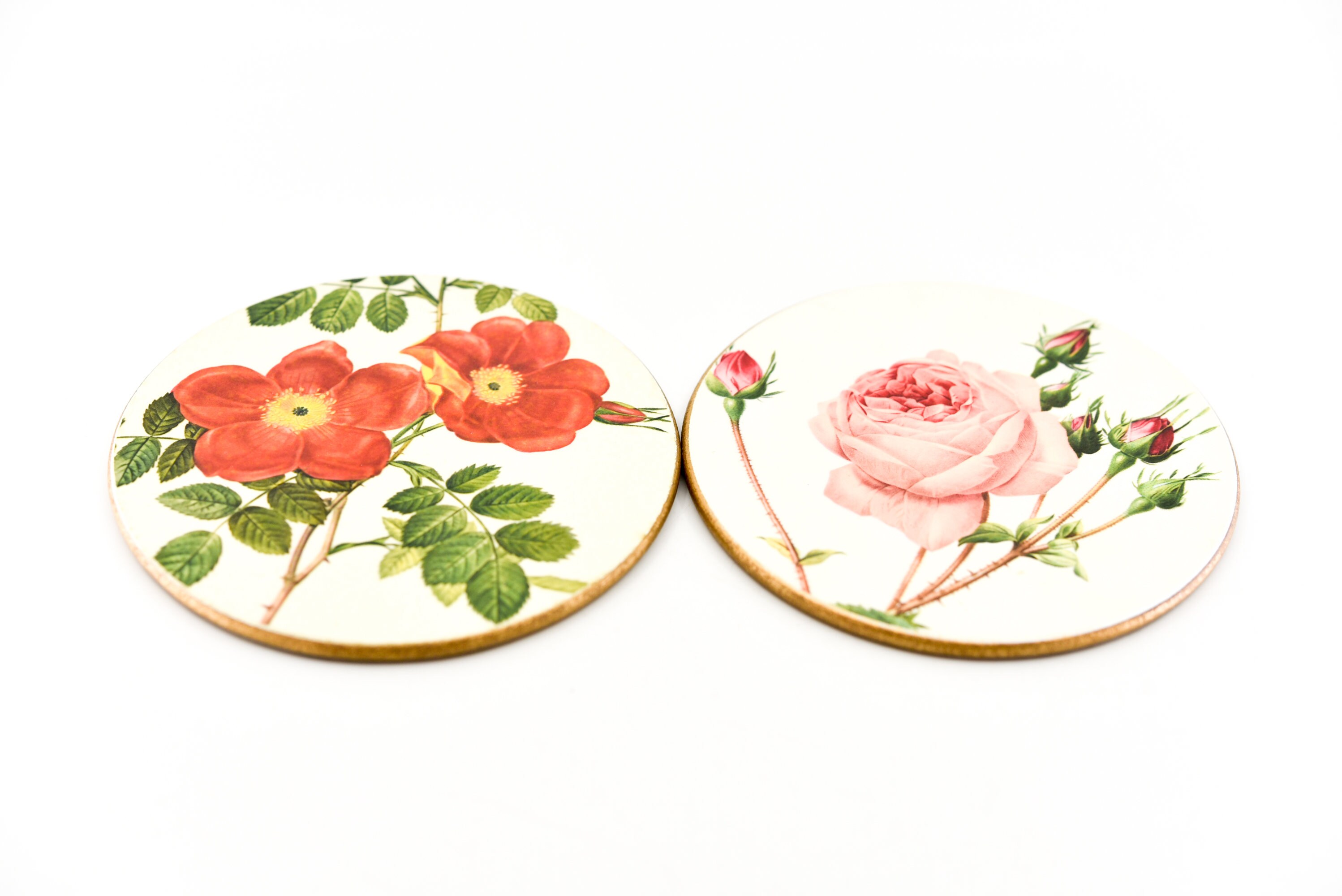 Vintage coaster set six floral roses Lady Clare botanical Etsy