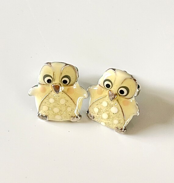 rings earring set owl teapot motif stamp TARATATA… - image 6