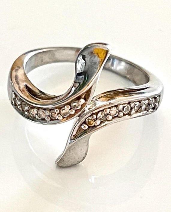 ring 925 silver vintage statement hallmark engage… - image 1