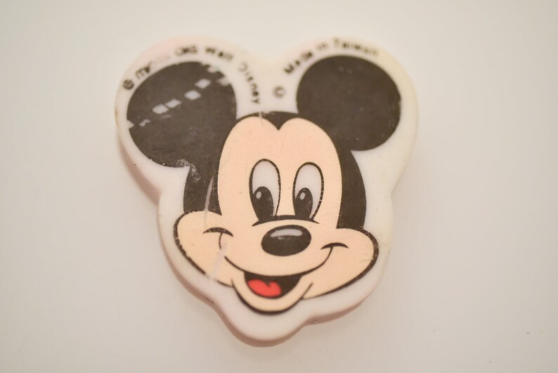 Vintage Mickey Mouse Eraser Set of 6 Walt Disney Character Etsy