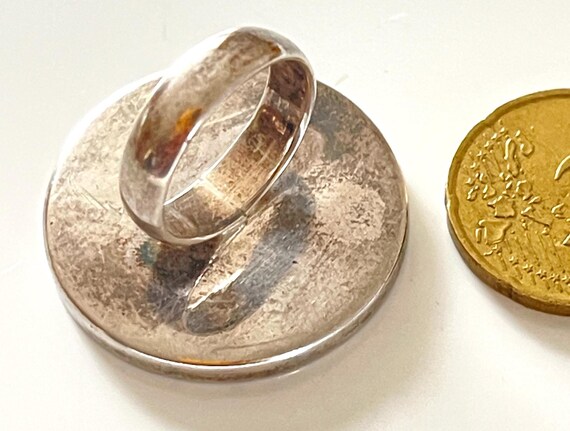 statement ring pearl inlay iridescent large round… - image 10