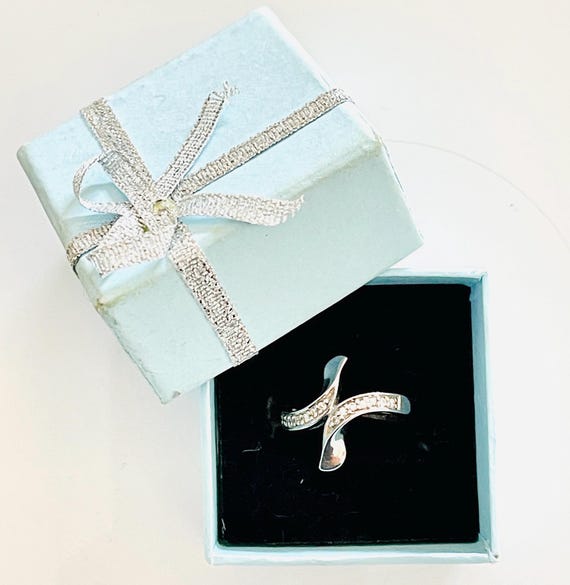 ring 925 silver vintage statement hallmark engage… - image 3