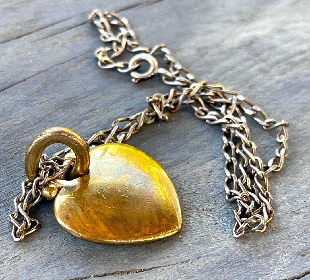 Heart Pendant Necklace AGATHA PARIS French Vintage Jewellery