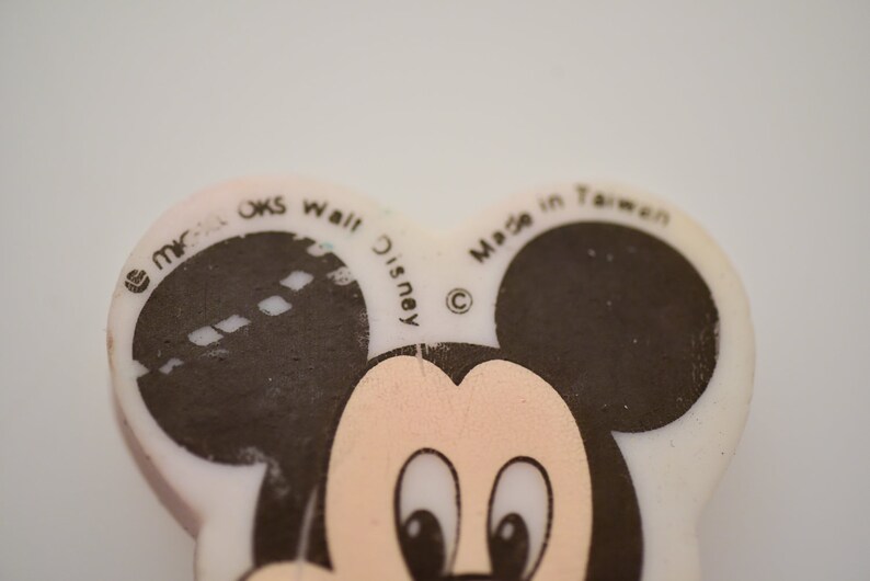 Vintage Mickey Mouse Eraser Set of 6 Walt Disney Character Etsy