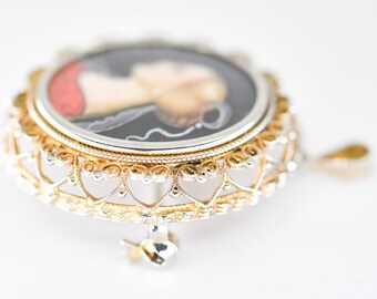 Camée Ancien – Pendentif & Broche Poinçon Argent – Bijouterie Bouancheau – Vintage, Boîte Abîmée