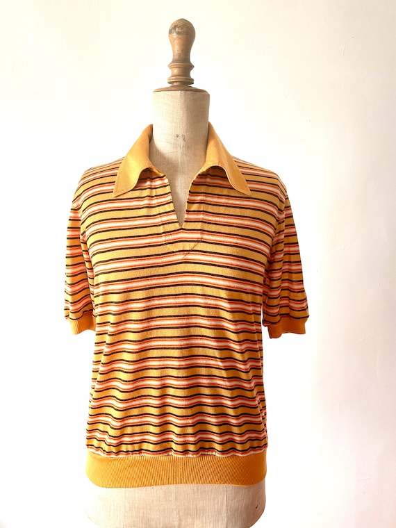 summer top French mod preppy vintage by Pierre Car