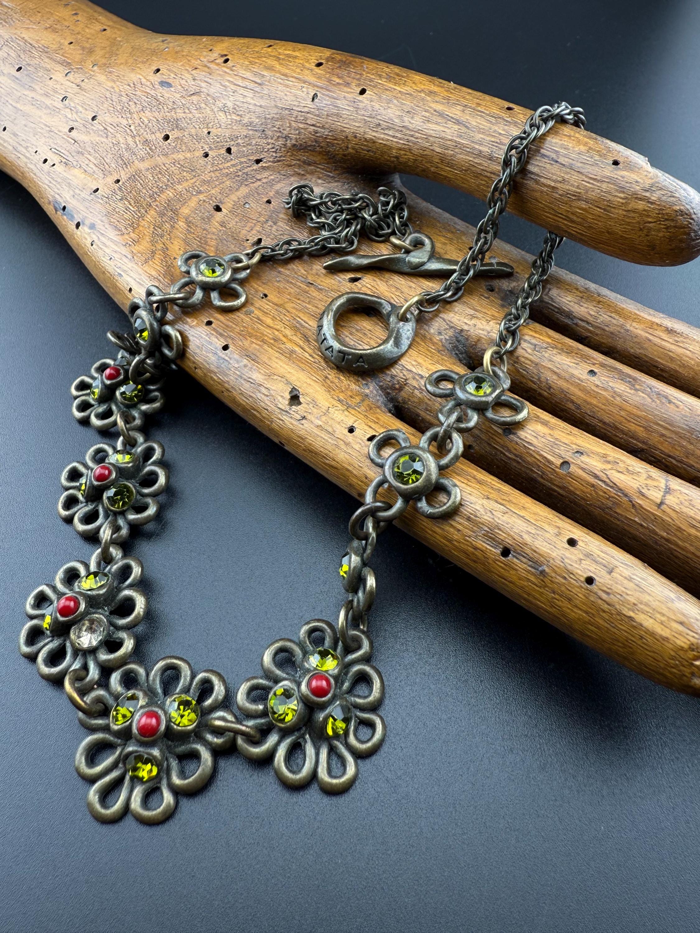 Collier Moderniste Signé TARATATA - Doré - Occasion