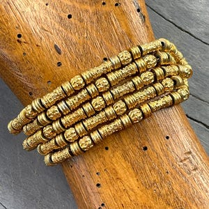 bracelet vintage Christian Dior CD gold tone metal multistrand 5 row chunky adult size genuine designer collectible jewellery 1980s rare