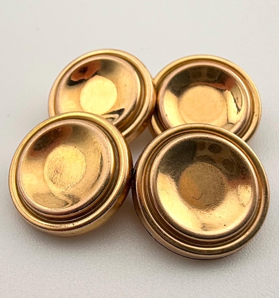 Paire d ancien boutons de manchette en plaqué or laminé DIAL - Montres & Bijoux