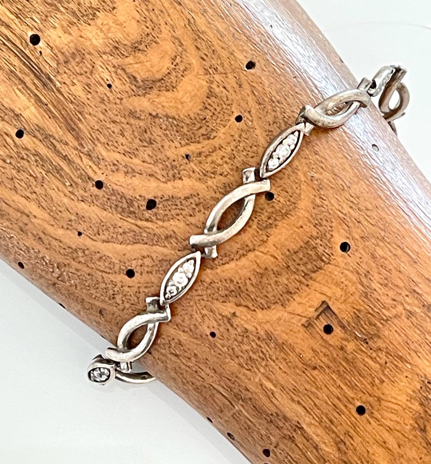 Bracelet En Argent 925 Vintage - Poinçon Minerve - Occasion - Style Ancien