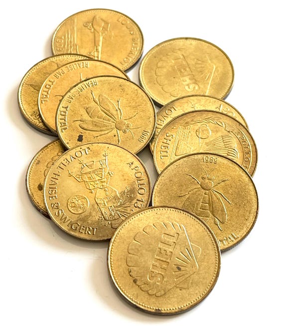 コレクション collectibles coins Tokens Petrol Gas Station Collectibles SHELL TOTAL Aviation Apollo