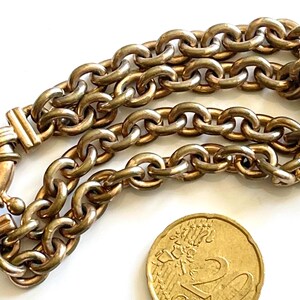 Bracelet Vintage Maillon Relief Or Poli - Bijou Rétro Décoratif, Sans Marque, Occasion