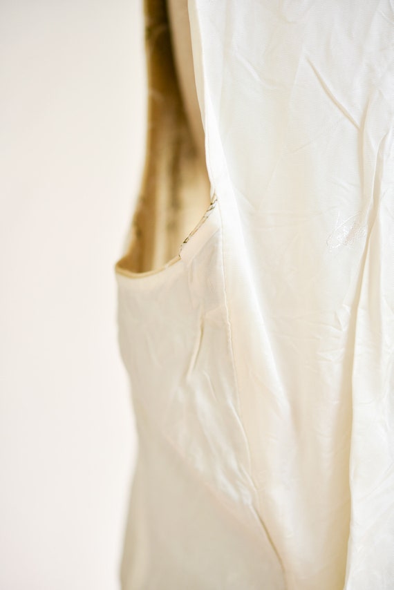 silk waistcoat vintage KENZO gold white flower bu… - image 7