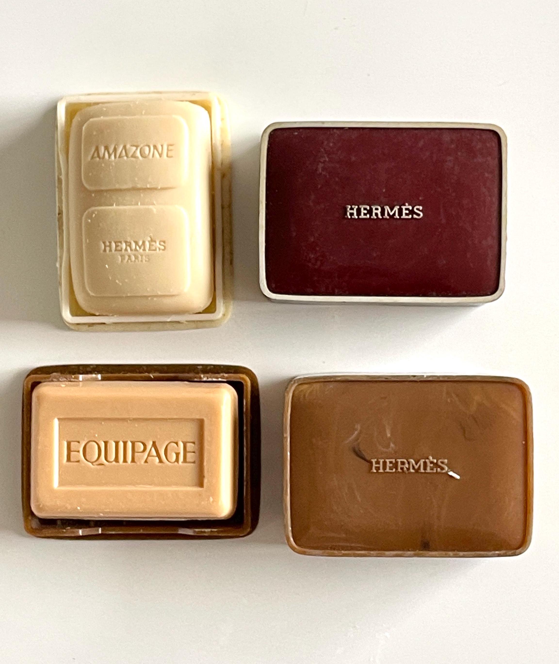 Two Mini Travel Soap Bars HERMES Paris Perfume Parfum Amazone and