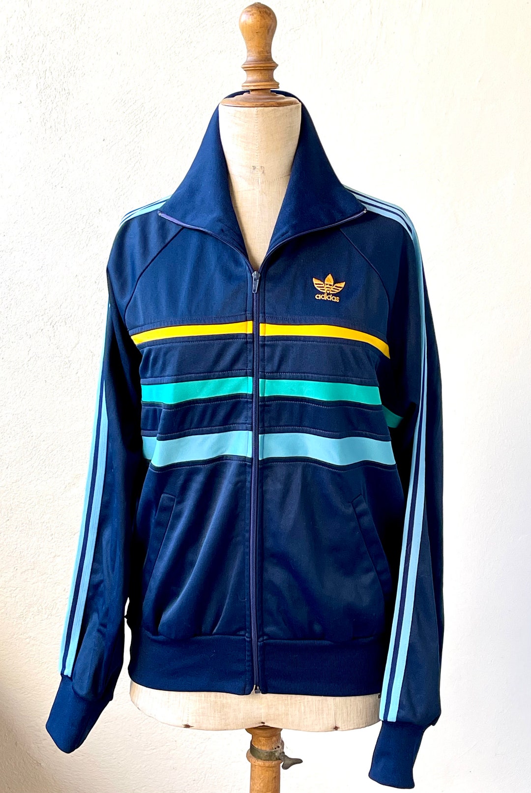 トップス 70-80s adidas ATP Navy Track Jacket 70-80s Vintage adidas ATP Navy× White Track Jac