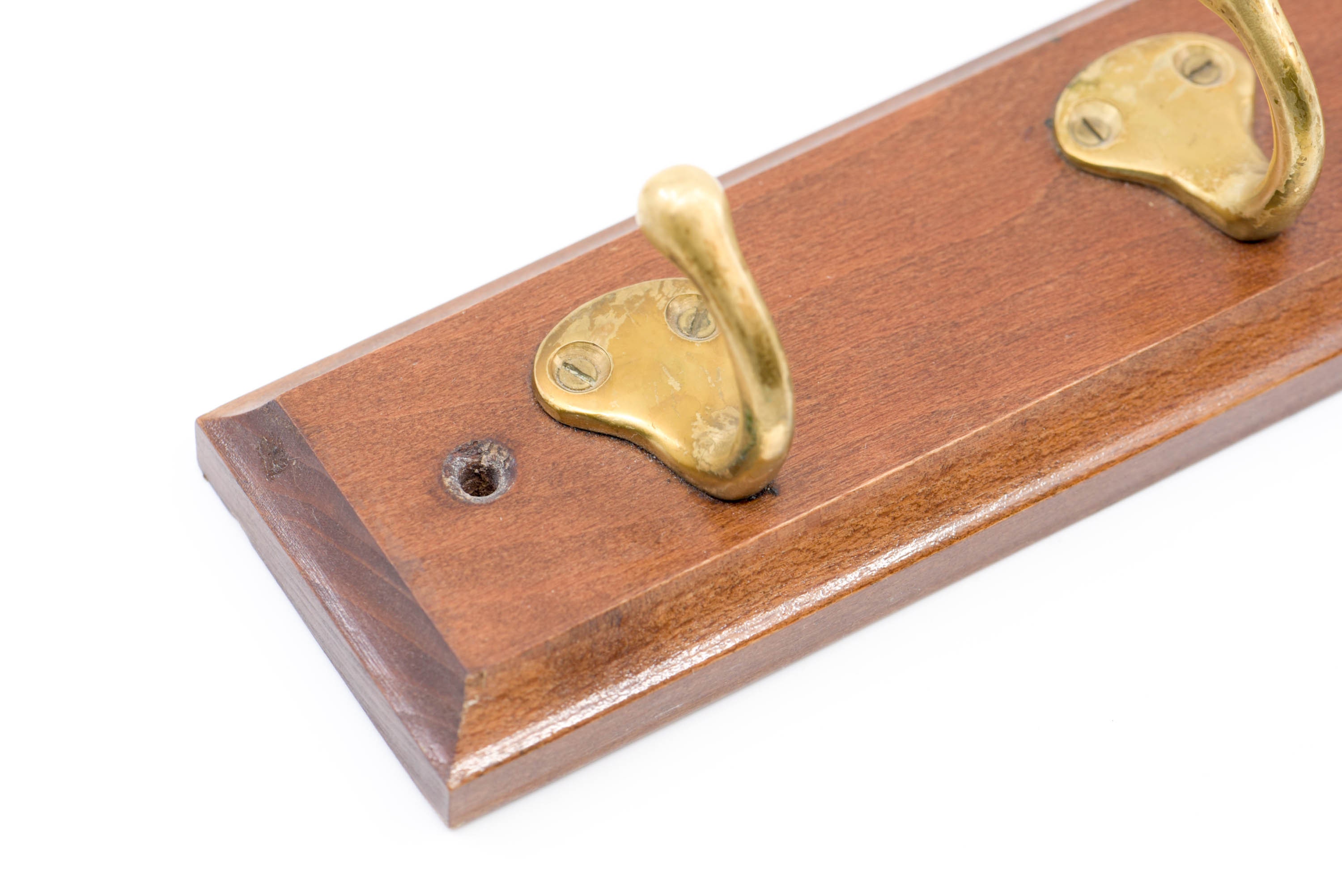 Coat Hooks for Wall French Vintage Brass Wood Organisation Etsy